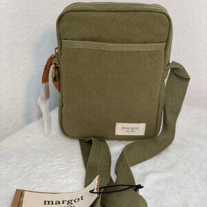 MARGOT New York Kains Military Green Canvas Unisex Crossbody Bag Orig. $70 NWT
